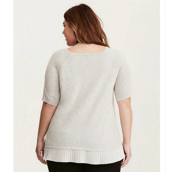 💎 Torrid - Pleated Hem Layered Sweater - Picture 6 of 8